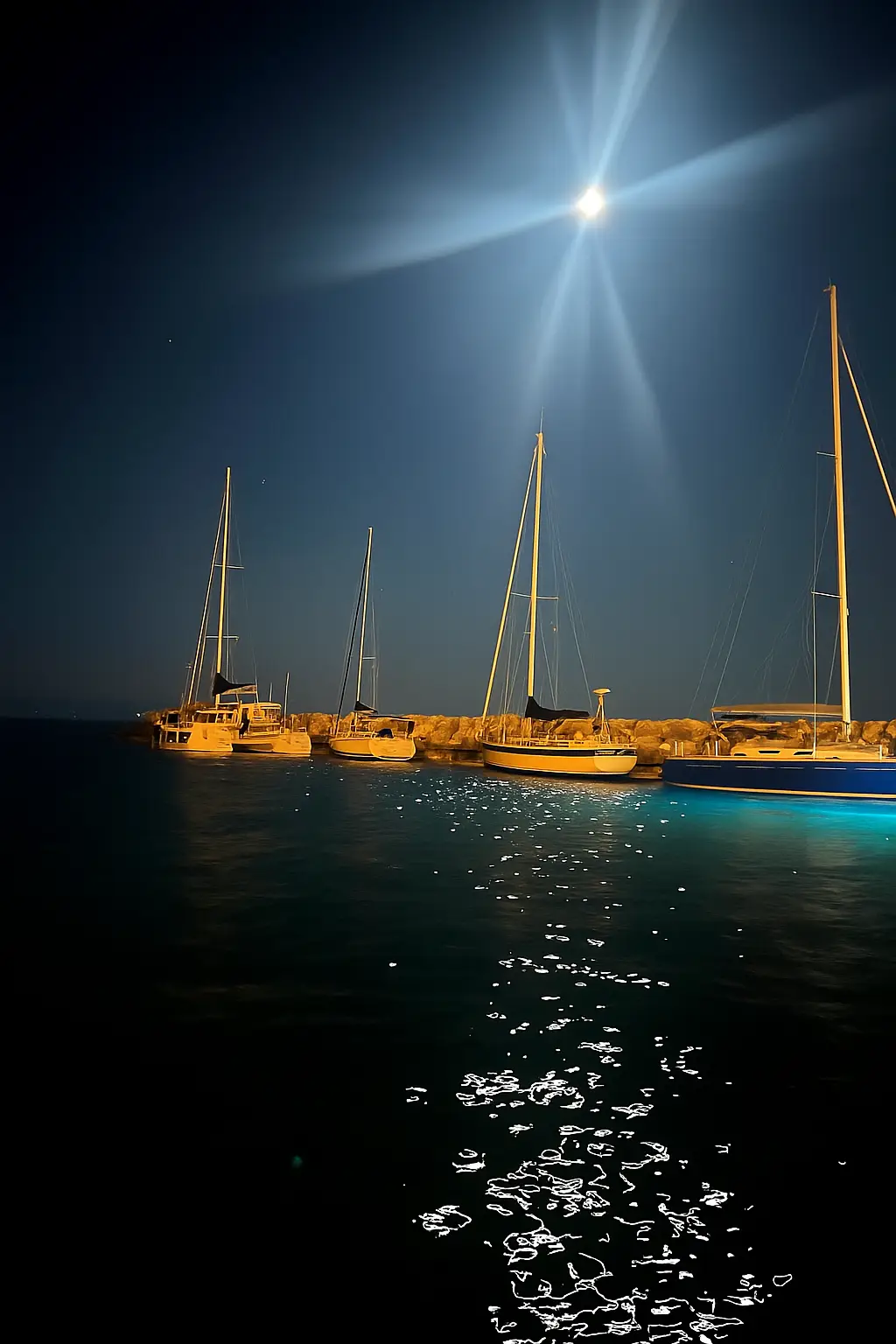 Weekend in barca a vela othonoi by night